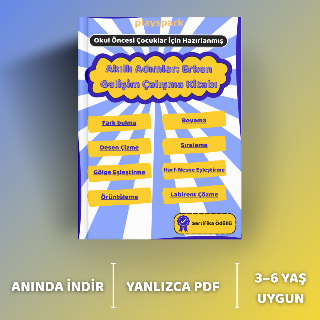 playspark™ Okul Öncesi Çocuklar İçin Akıllı Adımlar E-Kitabı