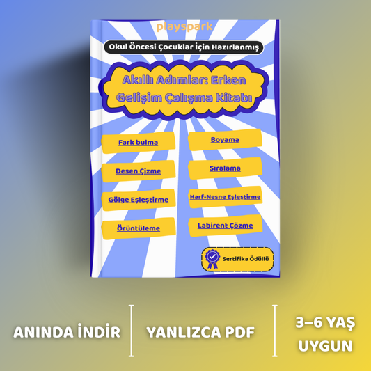 playspark™ Okul Öncesi Çocuklar İçin Akıllı Adımlar E-Kitabı